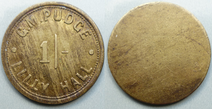 Herefordshire, Little Marcle, GM Pudge Lilly Hall shilling